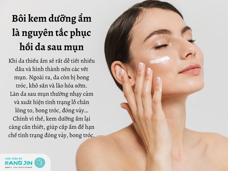 Thoa kem dưỡng ẩm giúp hạn chế tình trạng bong tróc