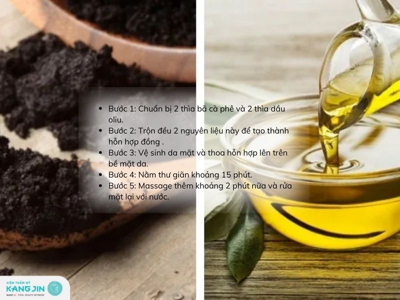 cách làm mặt nạ bã cà phê và dầu mè