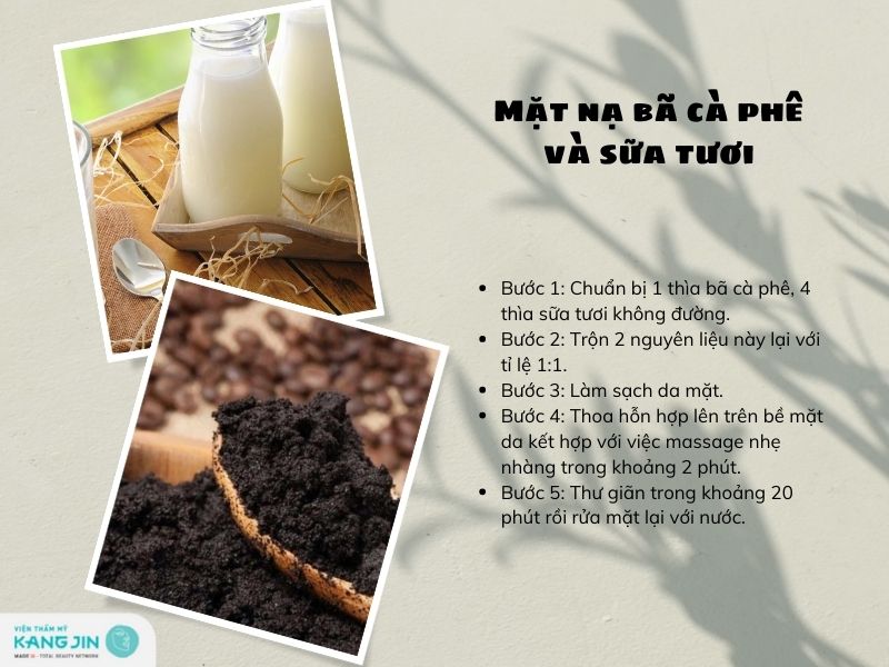 cách làm mặt nạ cà phê sữa tươi