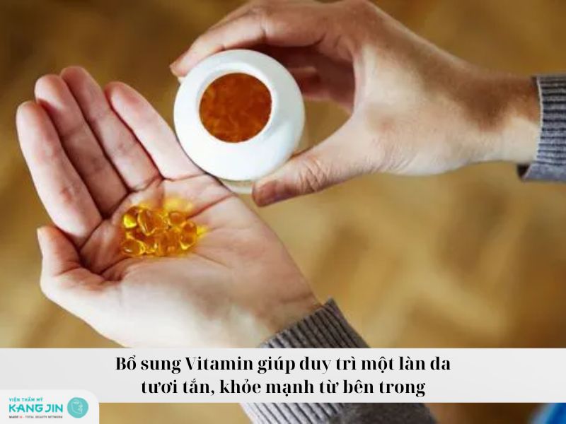 bổ sung các loại vitamin để cải thiện tình trạng da khô