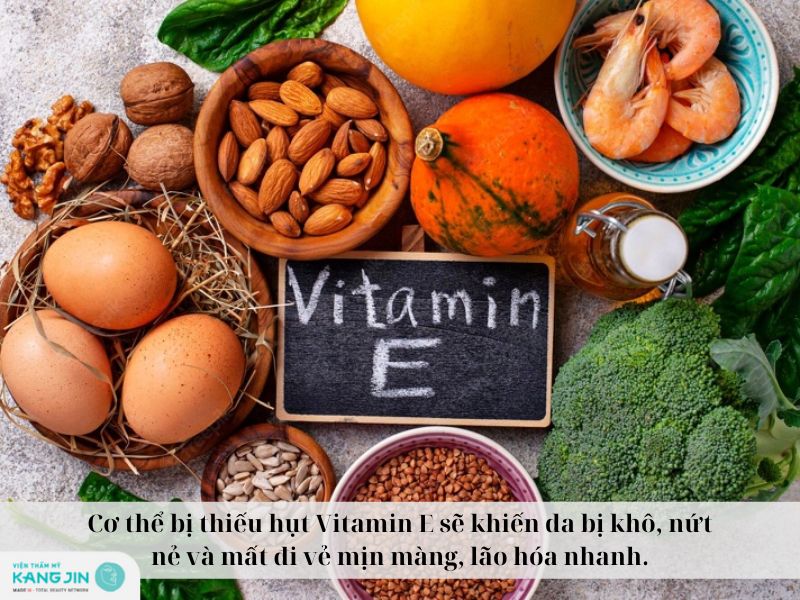 da khô do thiếu vitamin E