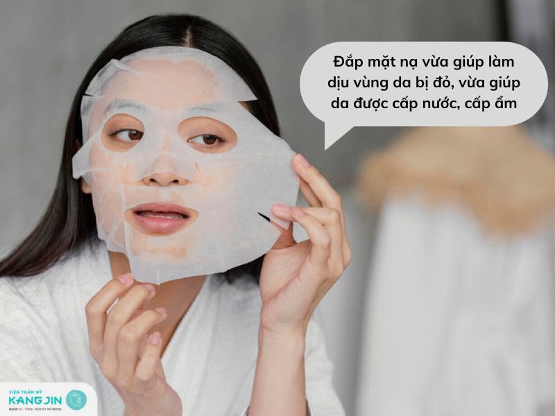 đắp mặt nạ để làm dịu da