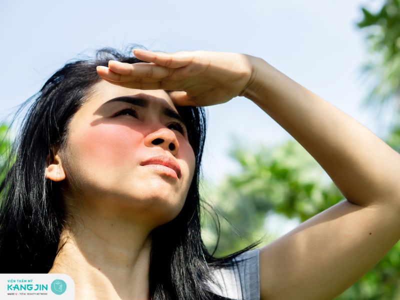 Để da tiếp xúc trong thời gian dài với ánh nắng mặt trời mà không có biện pháp bảo vệ