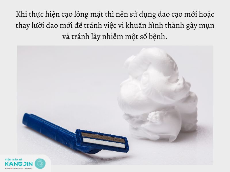 Lưu ý khi thực hiện cạo lông mặt