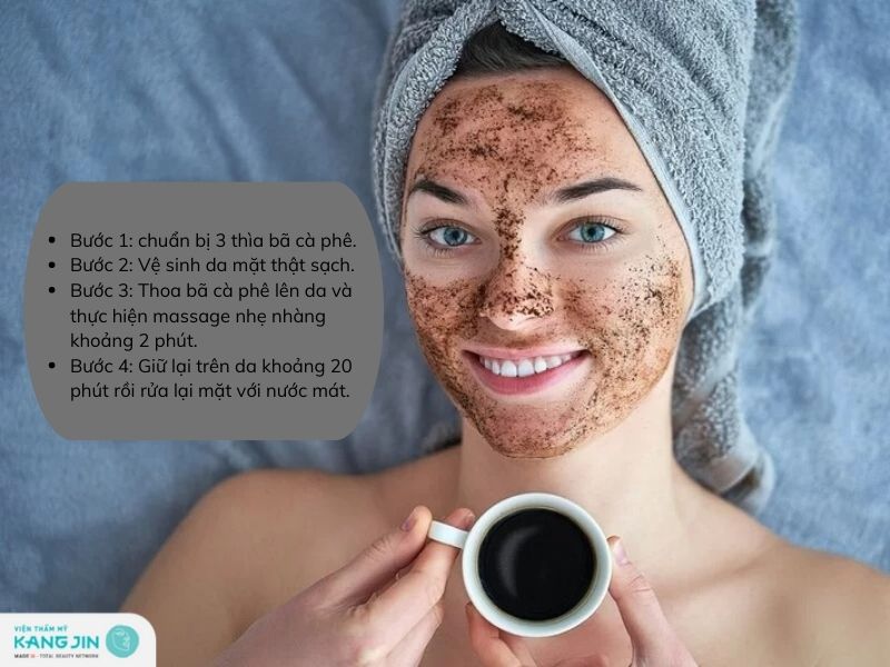cách làm mặt nạ bã cà phê giúp trắng da