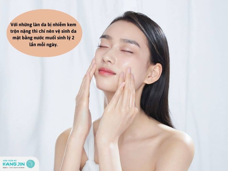 rửa mặt đúng cách giúp da phục hồi đúng tiến độ