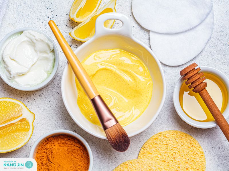 cách làm mặt nạ tinh bột nghệ