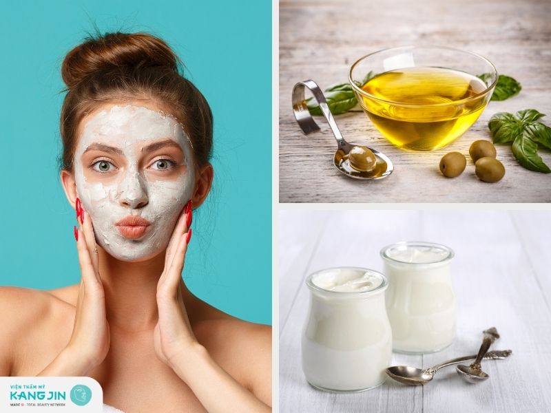 Dầu oliu có tác dụng dưỡng sáng da khi kết hợp cùng sữa chua