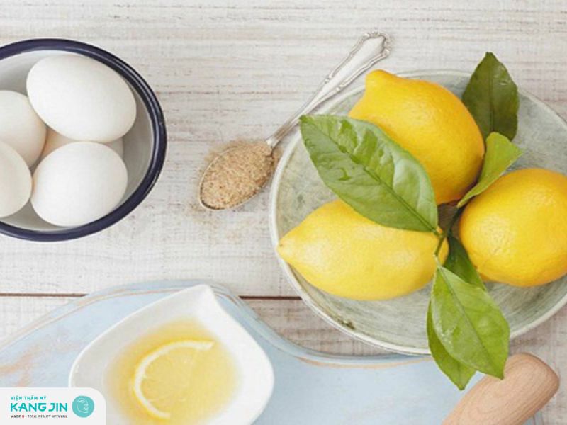 mặt nạ trứng gà và chanh