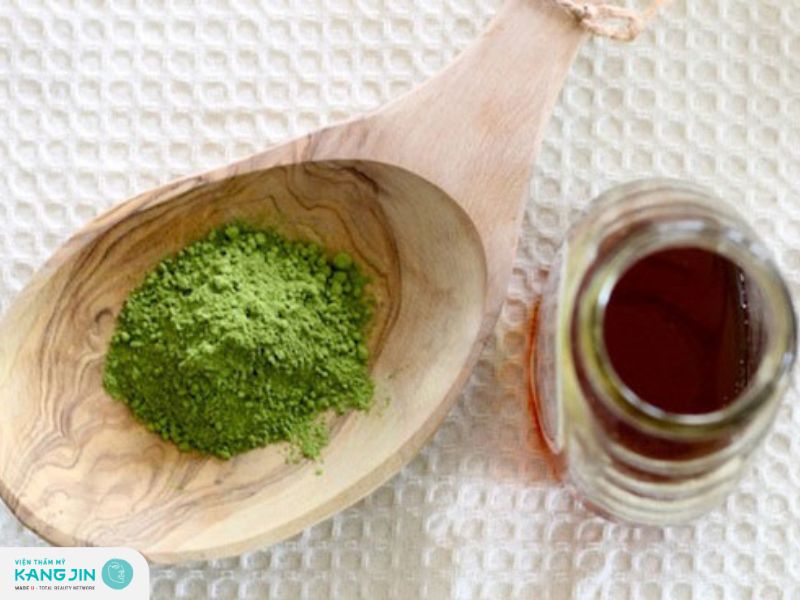 mật ong và trà xanh