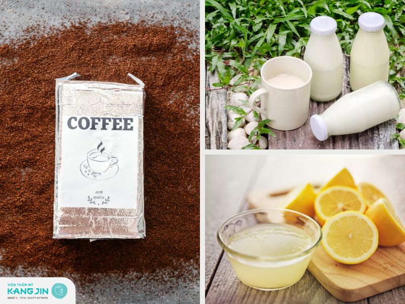 Mặt nạ từ bột cà phê kết hợp cùng sữa tươi và chanh sẽ tăng hiệu quả làm trắng da lên đáng kể