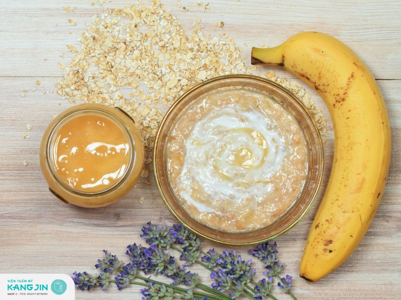 Cách đắp mặt nạ yến mạch kết hợp với chuối