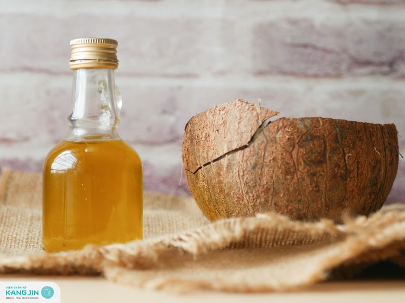 dưỡng ẩm da bằng dầu dừa