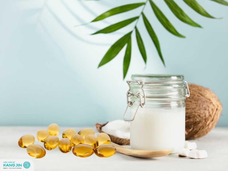 dưỡng ẩm da bằng dầu dừa