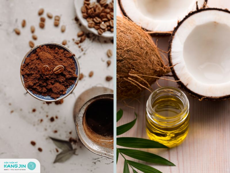 Trị thâm mắt bằng bã cà phê và dầu dừa - 2 nguyên liệu lành tính mà hiệu quả cao
