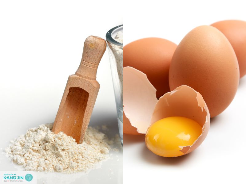 lòng đỏ trứng gà đắp mặt