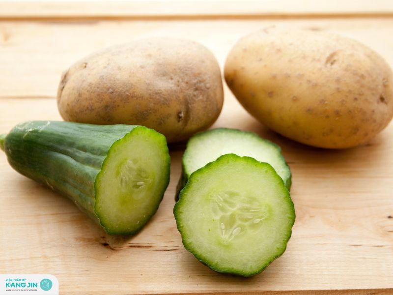 mặt nạ dưa leo và khoai tây