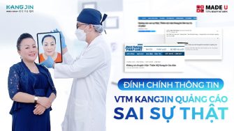 Đính chính thông tin Viện thẩm mỹ KangJin quảng cáo sai sự thật