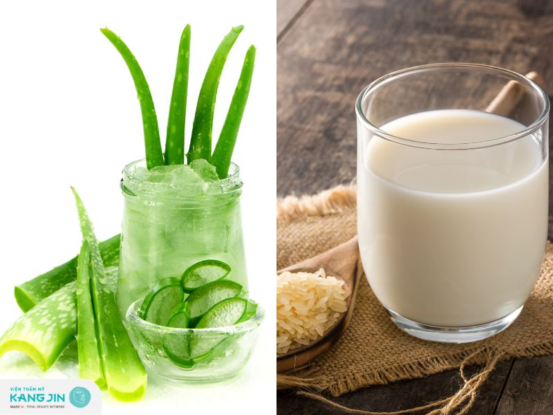 nha đam và nước vo gạo