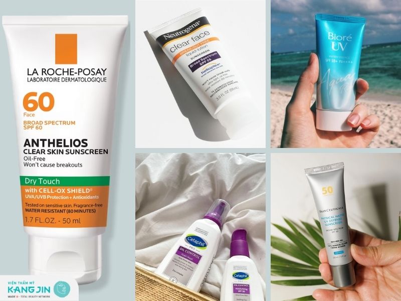 Top loại kem chống nắng cho da dầu không gây bết dính 