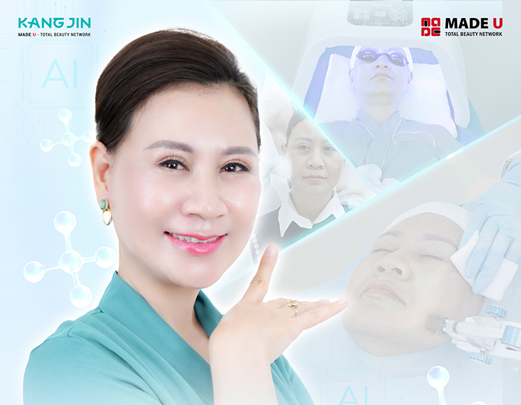 Nụ cười hạnh phúc khi lấy lại được thanh xuân trên khuôn mặt