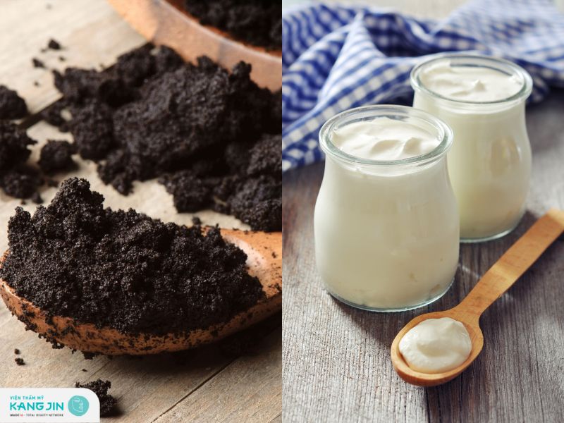 làm trắng da mặt bằng bã cà phê