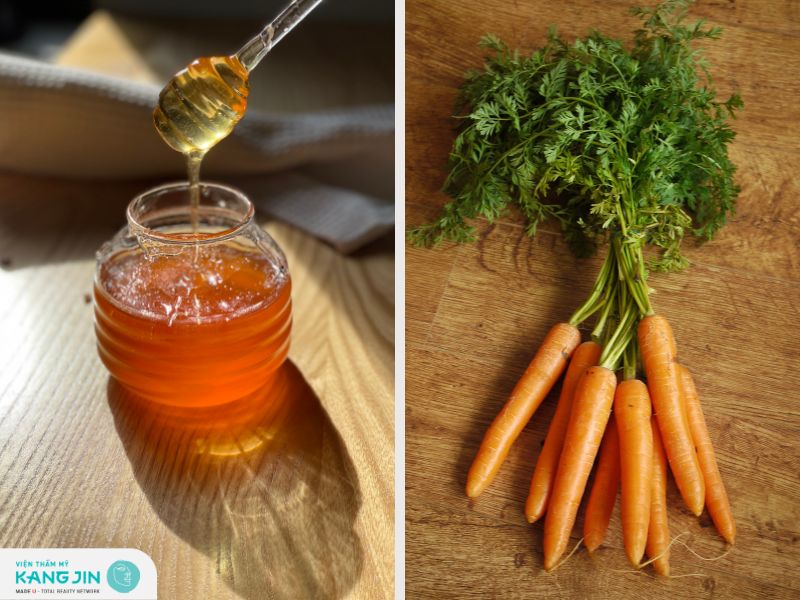Két hợp mật ong và cà rốt giúp xóa mờ nếp nhăn mắt tại nhà 