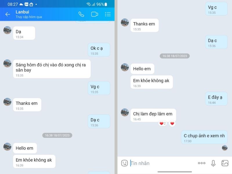 những phản hồi tích cực của khách hàng 