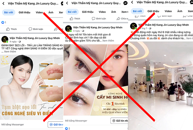 Các cơ sở lợi dụng uy tín - Tên tuổi của Viện thẩm mỹ KangJin tiềm ẩn nhiều rủi ro cho khách hàng