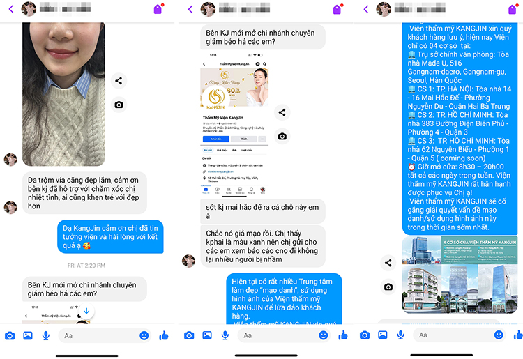 Khách hàng feedback khi phát hiện cơ sở giả mạo VTM KangJin