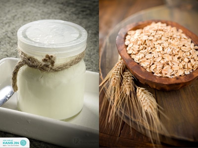 làm trắng da mặt bằng sữa chua không đường