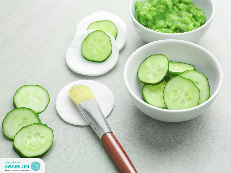 Mặt nạ trị mụn trắng da từ thiên nhiên bằng dưa leo 
