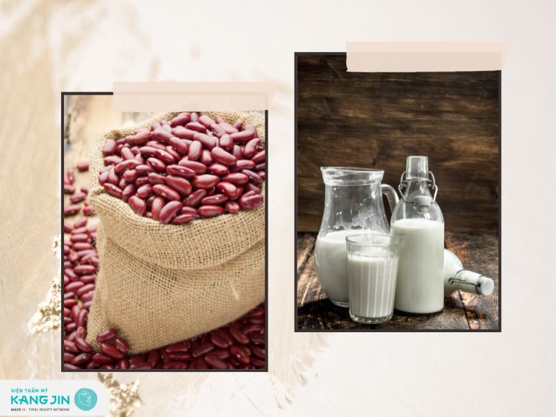Cách kết hợp sữa tươi với bột đậu đỏ để làm trắng da
