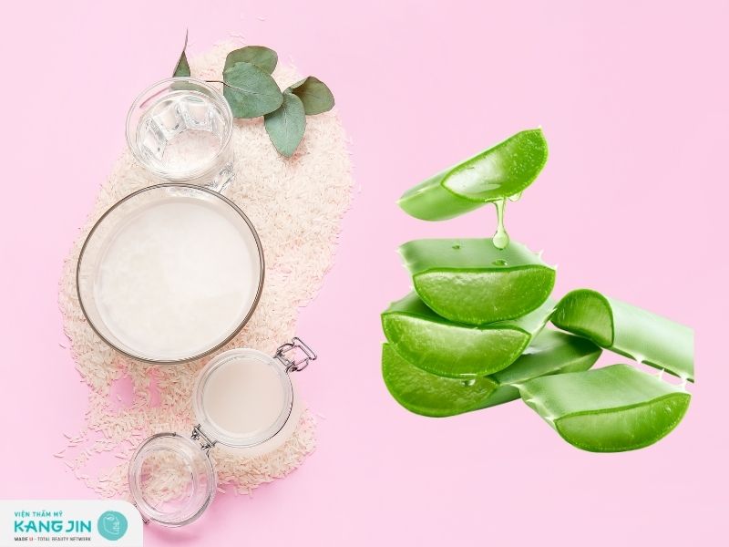 Cách trị thâm mụn bằng nha đam tươi và nước vo gạo 