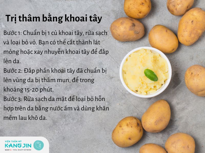 Dùng khoai tây làm dịu da và dưỡng sáng hiệu quả các nốt mụn thâm