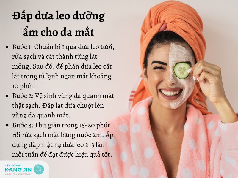 Cách đắp mặt nạ mắt bằng dưa leo 