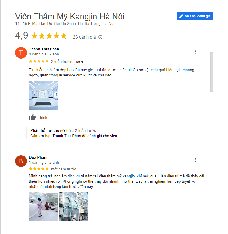 đánh giá của khách hàng