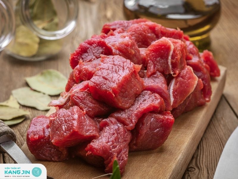 Thịt bò có thể gây ra sẹo lồi sau khi vết thương lành lại.