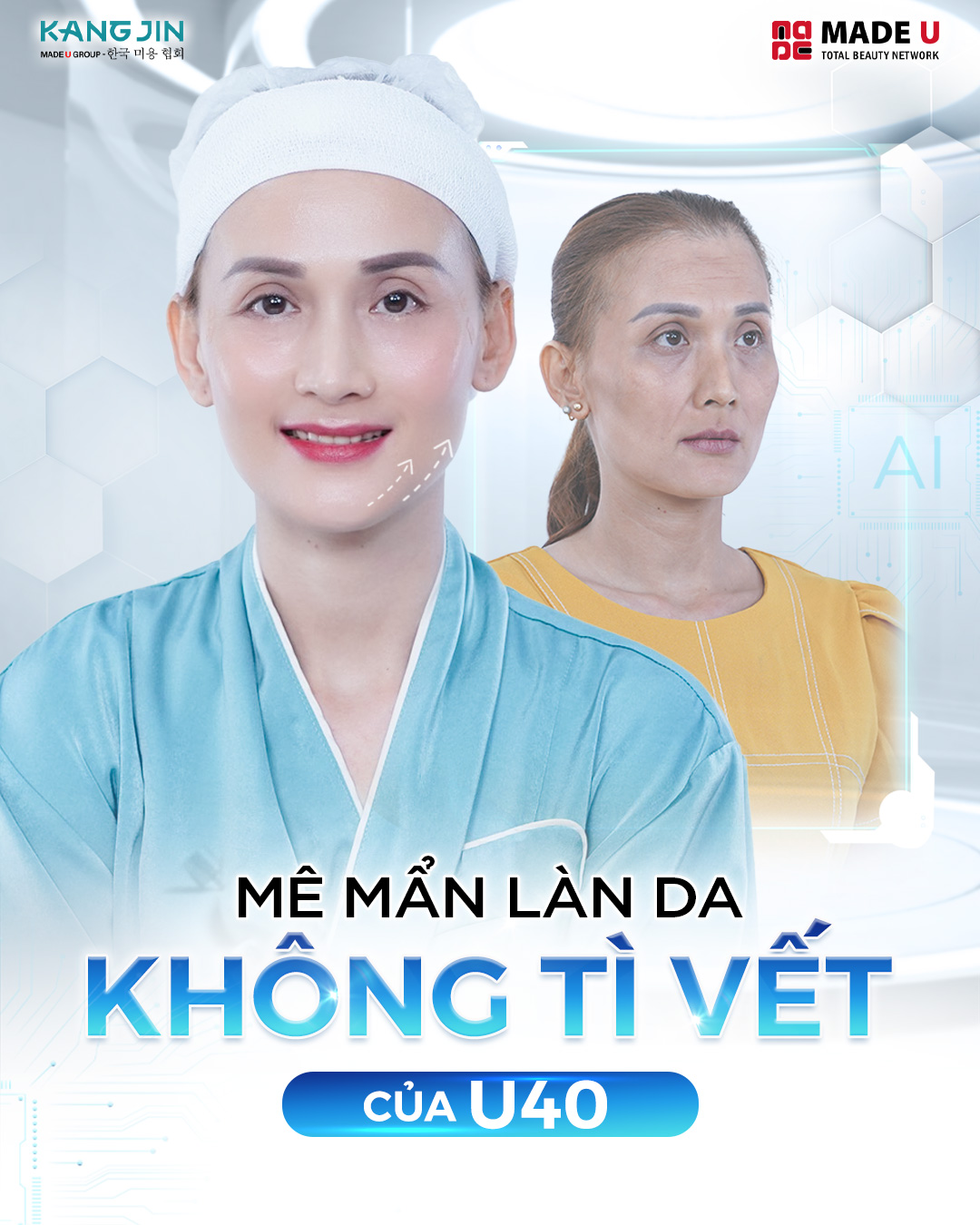 Hiện thực hóa lấy lại nhan sắc tuổi xuân cho chị Tuyết Loan tại VTM KangJin 