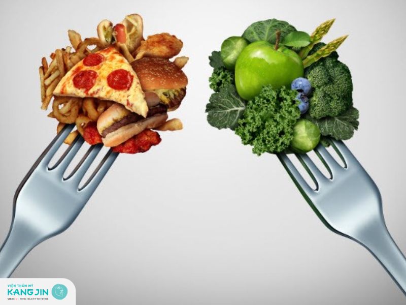 chế độ ăn uống không cân đối