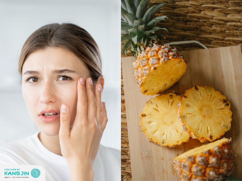 mặt nạ dứa giúp làm giảm vết chân chim ở mắt