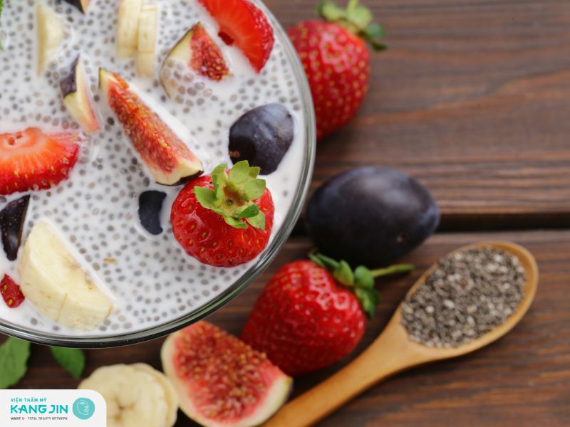 sử dụng hạt chia trong các món tráng miệng