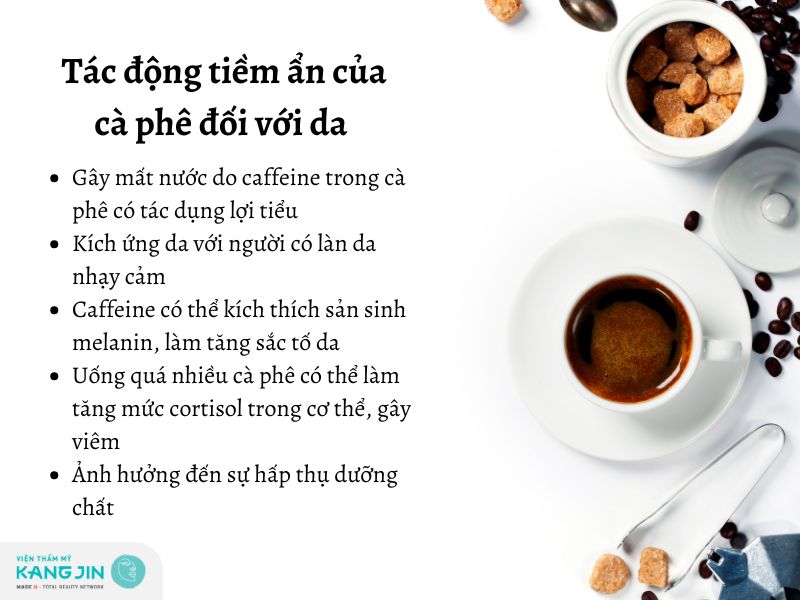 Tác động tiềm ẩn của cà phê đối với da