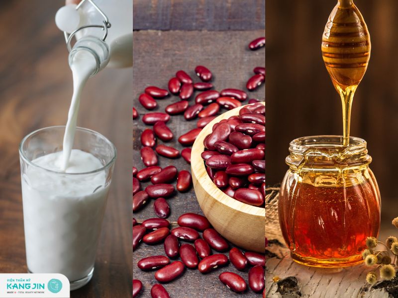 công thức trắng da từ bột đậu đỏ