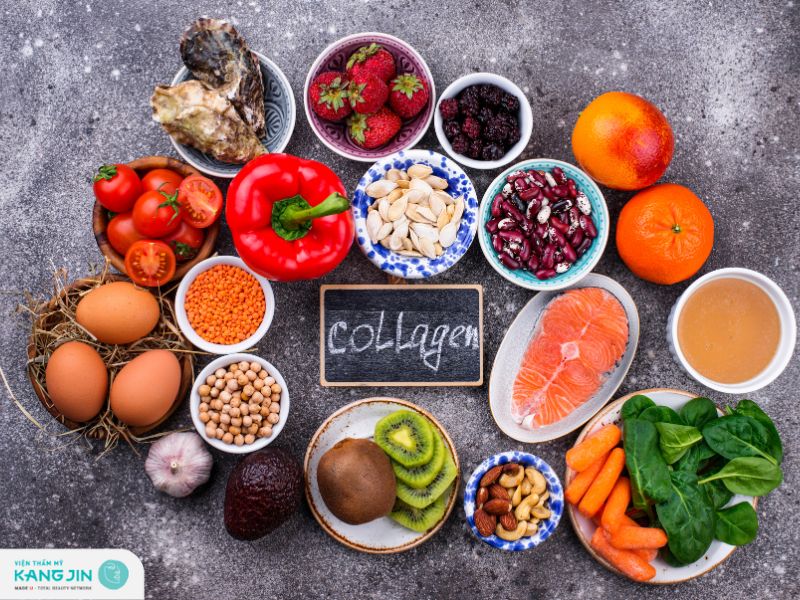 thực phẩm kích thích sản xuất collagen