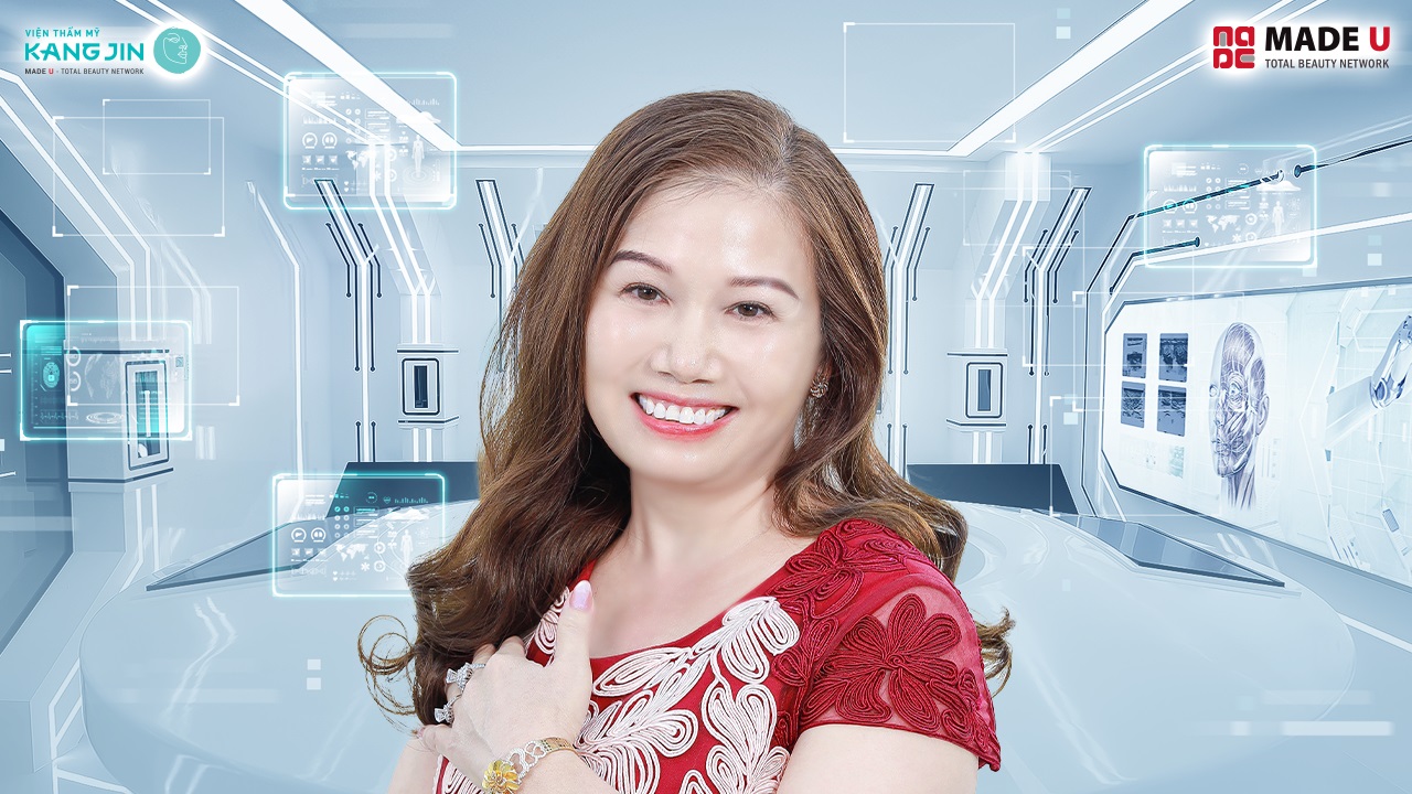Chị Hiền sau khi thực hiện trẻ hóa da