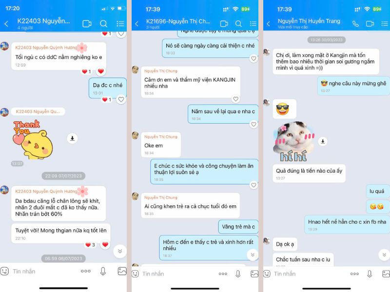 Đánh giá của một số khách hàng sau khi thực hiện trẻ hóa da tại VTM Sejung