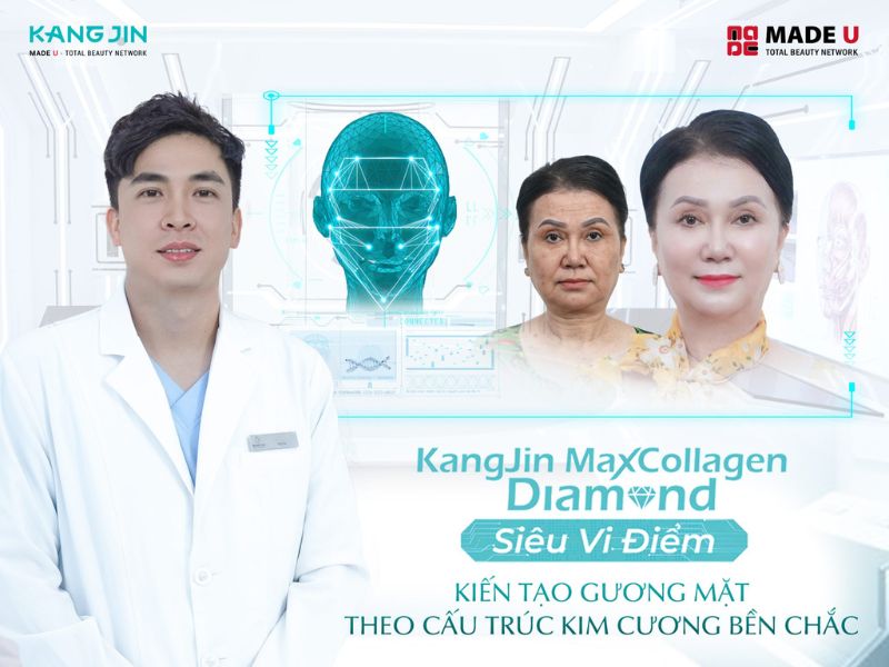 Xóa rãnh cười bằng liệu pháp KangJin Maxcollagen Diamond Siêu Vi Điểm