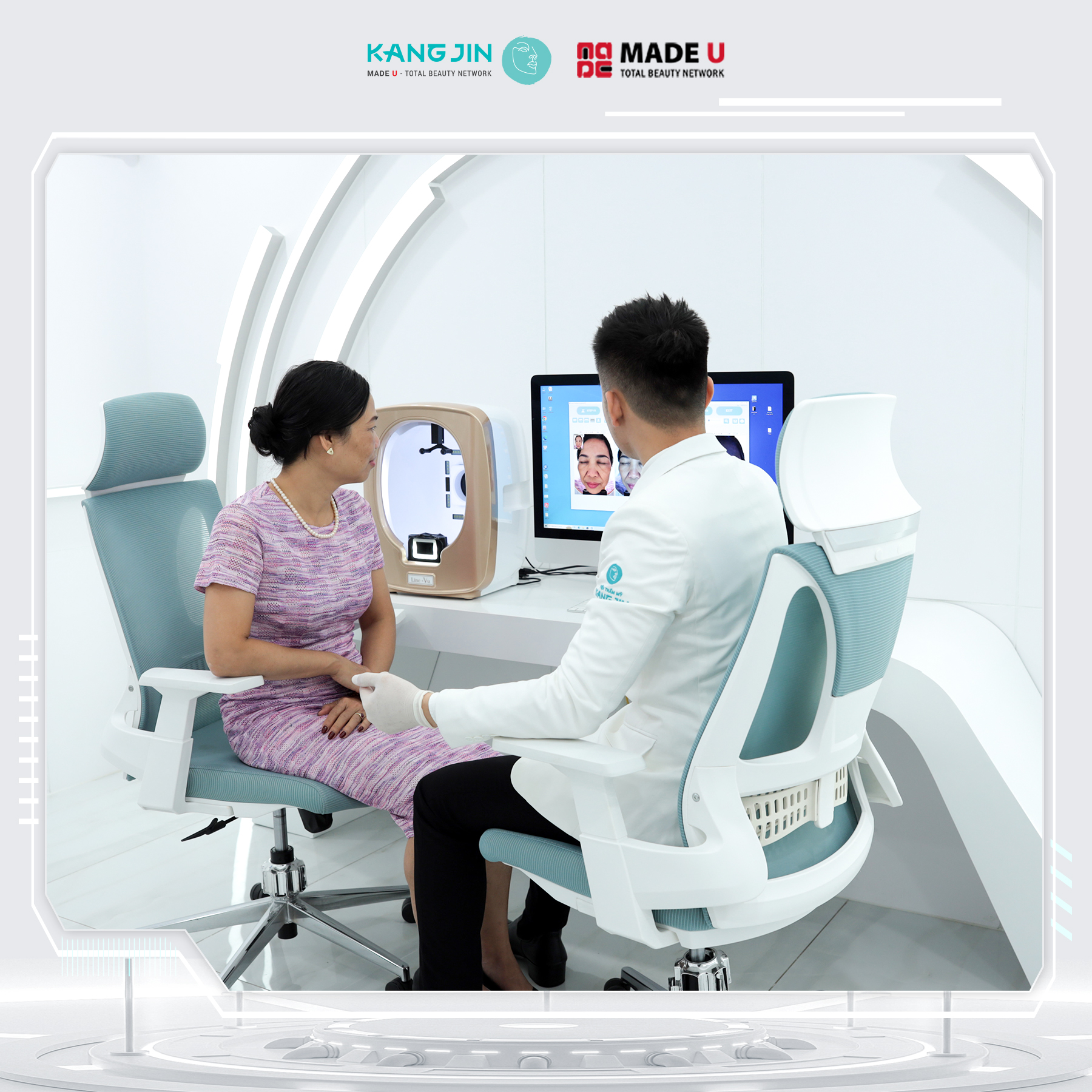 Khách hàng được tư vấn, thăm khám 1:1 khi thực hiện dịch vụ tại VTM KangJin