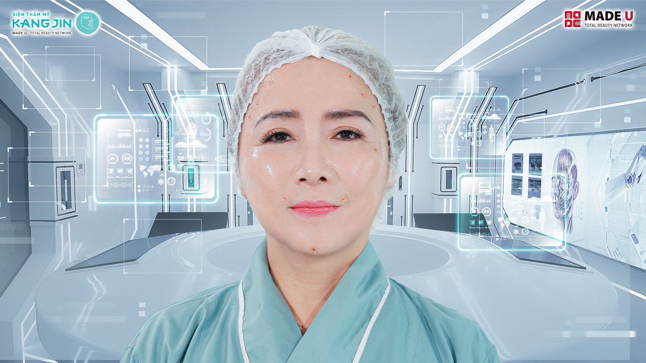 tình trạng da của cô Huệ sau liệu trình